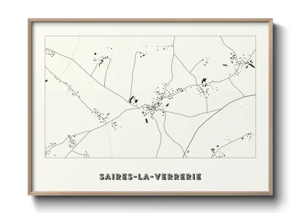 Une affiche de carte sur Saires-la-Verrerie