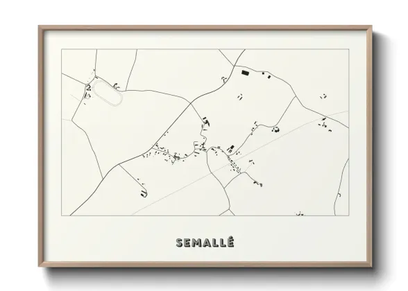 Une affiche de carte sur Semallé