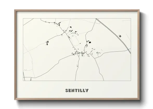 Une affiche de carte sur Sentilly