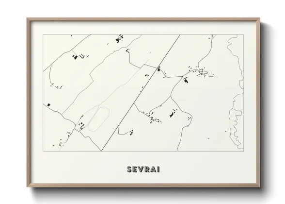 Une affiche de carte sur Sevrai