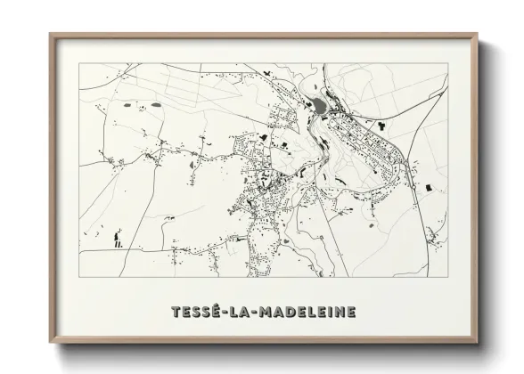 Une affiche de carte sur Tessé-la-Madeleine