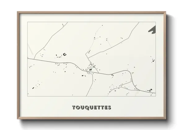 Une affiche de carte sur Touquettes