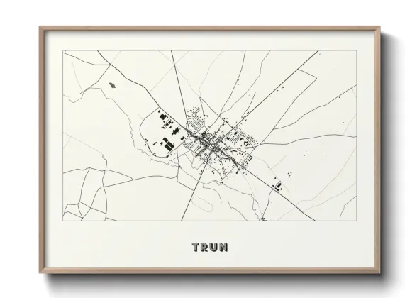 Une affiche de carte sur Trun