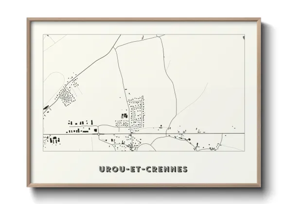 Une affiche de carte sur Urou-et-Crennes