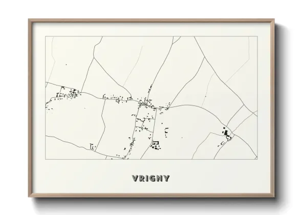 Une affiche de carte sur Vrigny