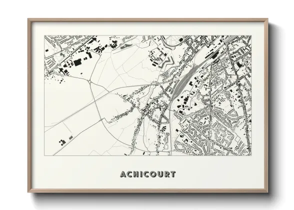 Une affiche de carte sur Achicourt