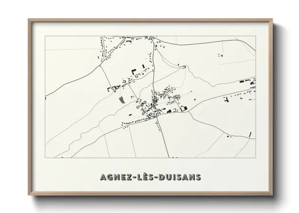 Une affiche de carte sur Agnez-lès-Duisans