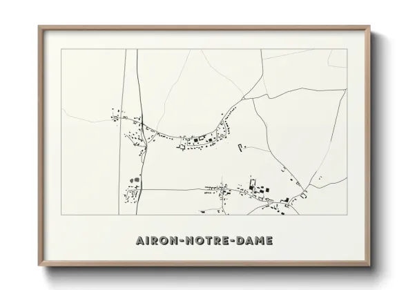 Une affiche de carte sur Airon-Notre-Dame