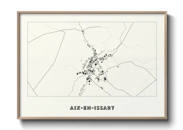 Une affiche de carte sur Aix-en-Issart
