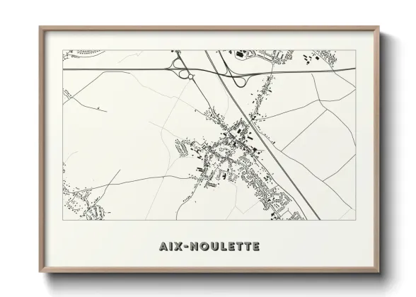 Une affiche de carte sur Aix-Noulette