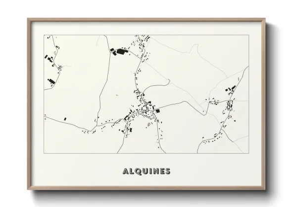 Une affiche de carte sur Alquines