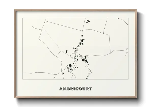 Une affiche de carte sur Ambricourt