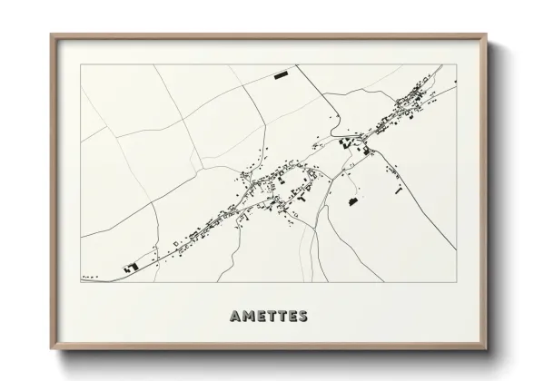 Une affiche de carte sur Amettes