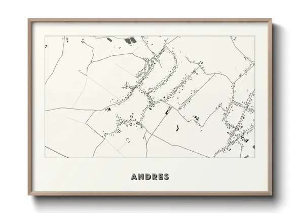 Une affiche de carte sur Andres