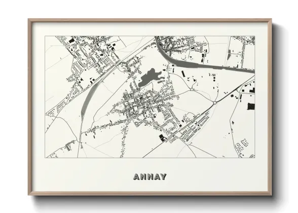 Une affiche de carte sur Annay