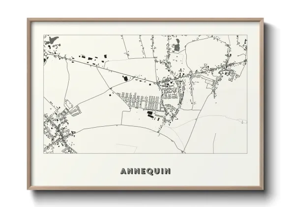 Une affiche de carte sur Annequin