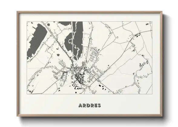 Une affiche de carte sur Ardres