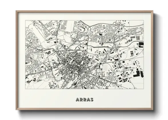 Une affiche de carte sur Arras