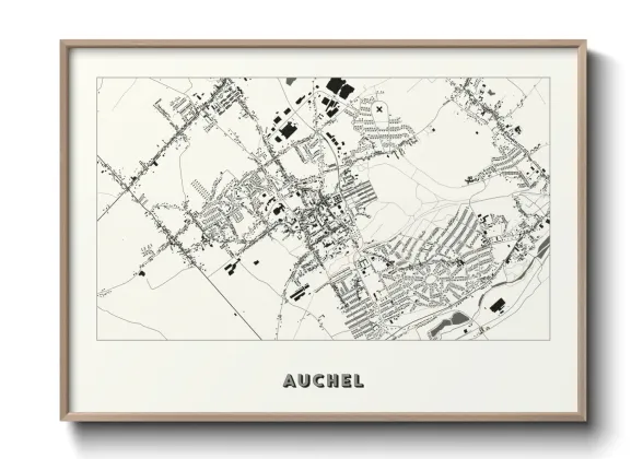 Une affiche de carte sur Auchel