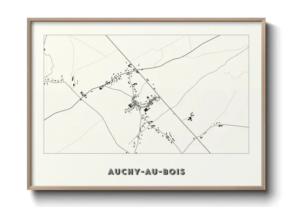 Une affiche de carte sur Auchy-au-Bois