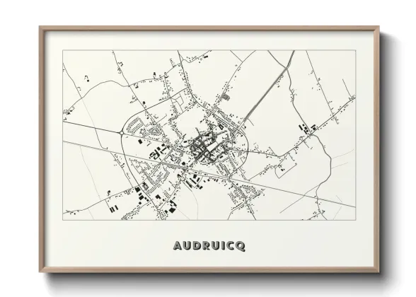Une affiche de carte sur Audruicq