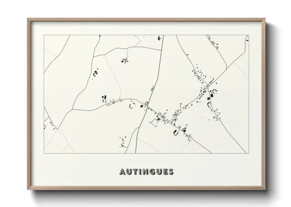 Une affiche de carte sur Autingues