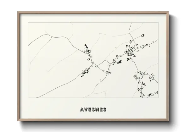 Une affiche de carte sur Avesnes