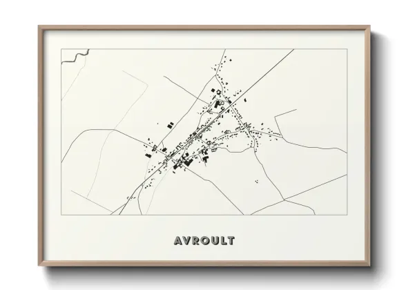 Une affiche de carte sur Avroult