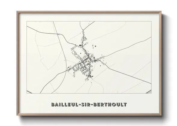 Une affiche de carte sur Bailleul-Sir-Berthoult