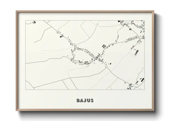 Une affiche de carte sur Bajus