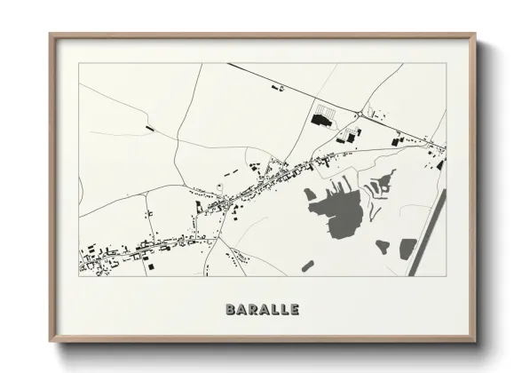 Une affiche de carte sur Baralle