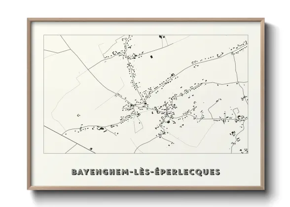 Une affiche de carte sur Bayenghem-lès-Éperlecques