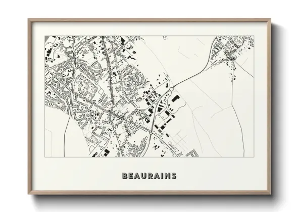 Une affiche de carte sur Beaurains