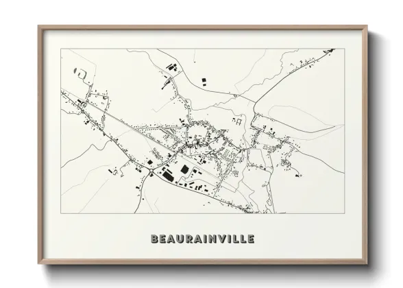 Une affiche de carte sur Beaurainville