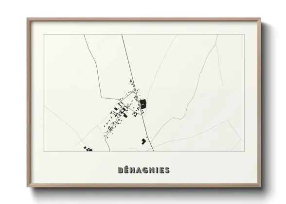 Une affiche de carte sur Béhagnies