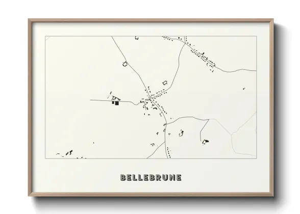 Une affiche de carte sur Bellebrune