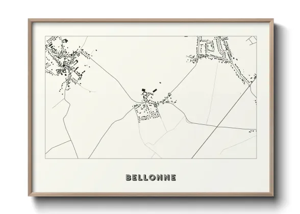 Une affiche de carte sur Bellonne