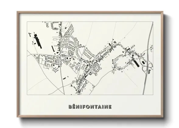 Une affiche de carte sur Bénifontaine