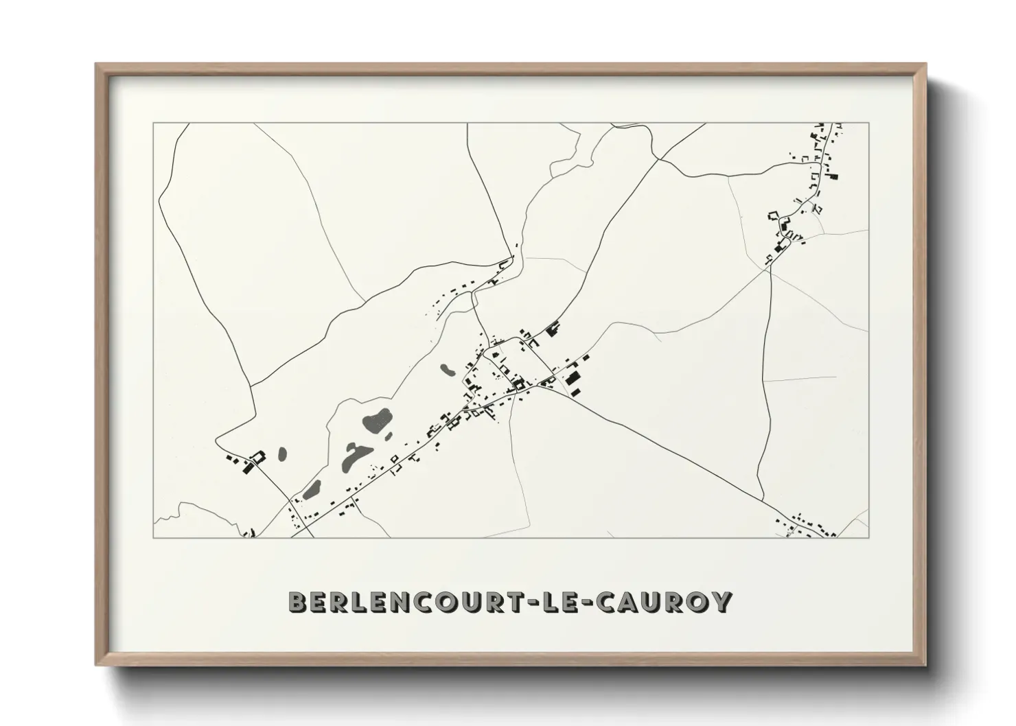 Un poster carteBerlencourt-le-Cauroy