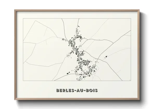 Une affiche de carte sur Berles-au-Bois