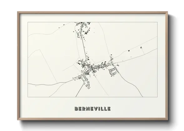 Une affiche de carte sur Berneville