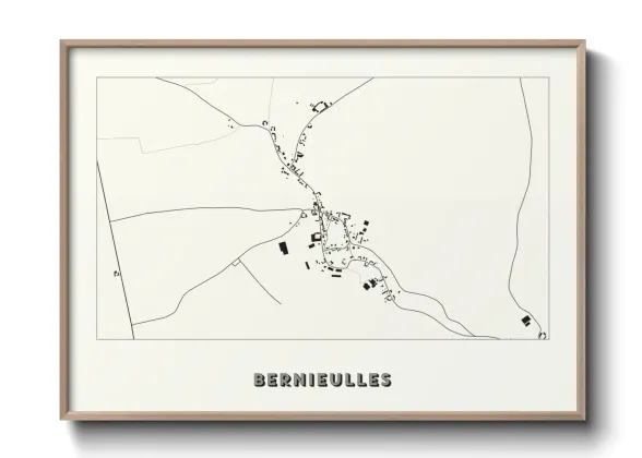 Une affiche de carte sur Bernieulles