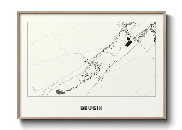 Une affiche de carte sur Beugin
