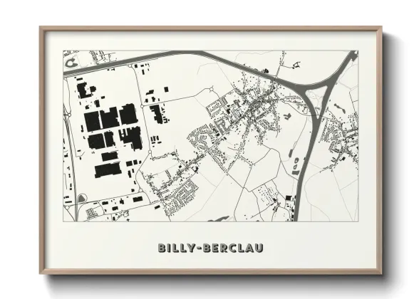 Une affiche de carte sur Billy-Berclau