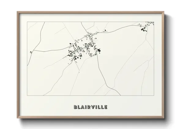 Une affiche de carte sur Blairville
