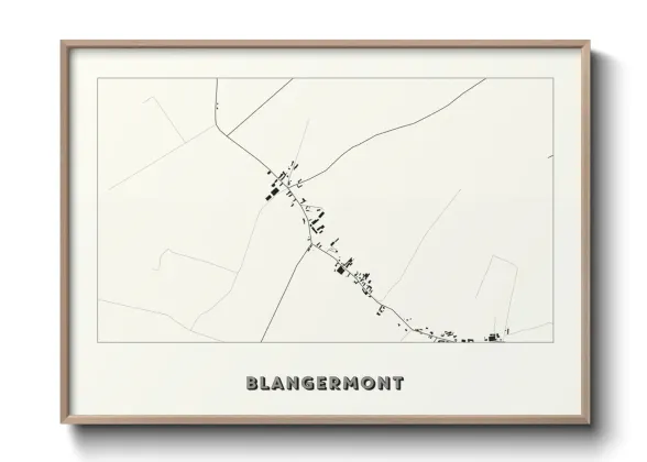 Une affiche de carte sur Blangermont