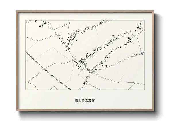 Une affiche de carte sur Blessy