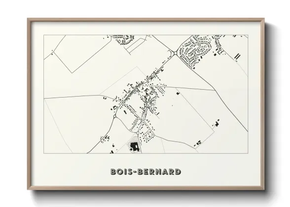 Une affiche de carte sur Bois-Bernard