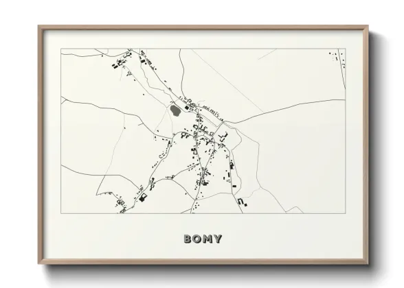 Une affiche de carte sur Bomy
