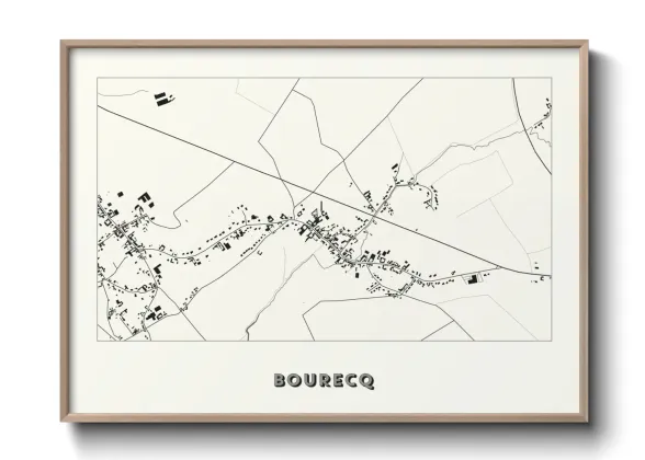 Une affiche de carte sur Bourecq